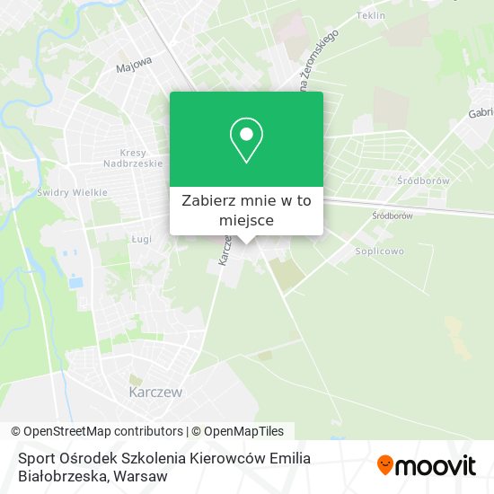 Mapa Sport Ośrodek Szkolenia Kierowców Emilia Białobrzeska