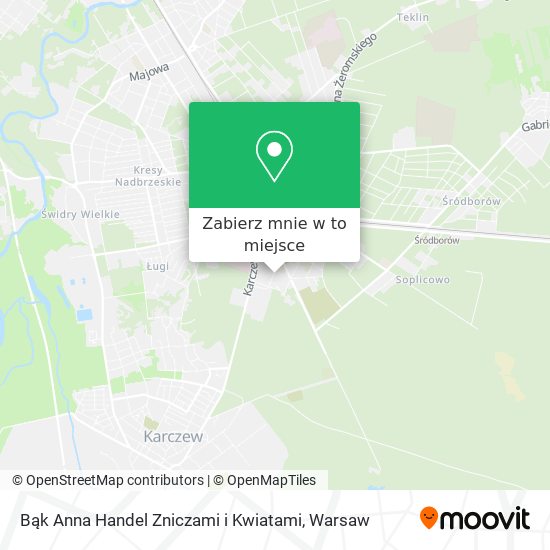 Mapa Bąk Anna Handel Zniczami i Kwiatami