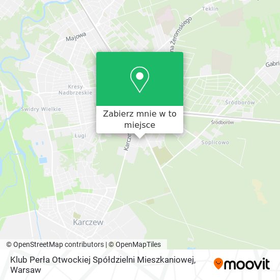 Mapa Klub Perła Otwockiej Spółdzielni Mieszkaniowej