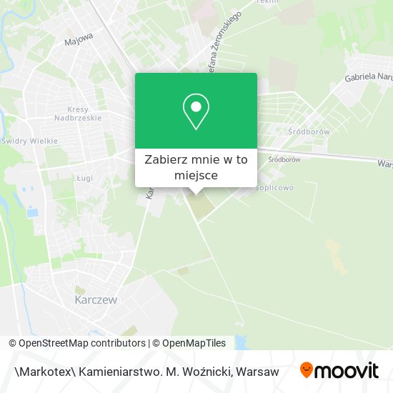 Mapa \Markotex\ Kamieniarstwo. M. Woźnicki