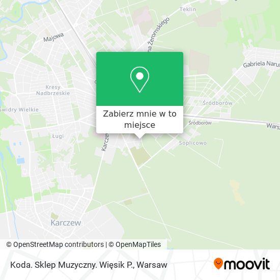 Mapa Koda. Sklep Muzyczny. Więsik P.