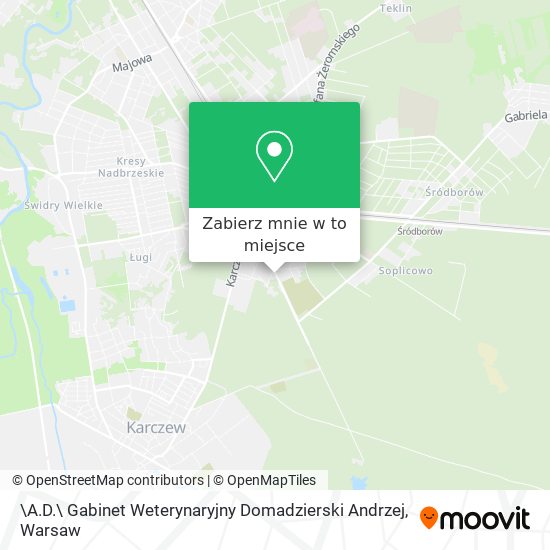 Mapa \A.D.\ Gabinet Weterynaryjny Domadzierski Andrzej