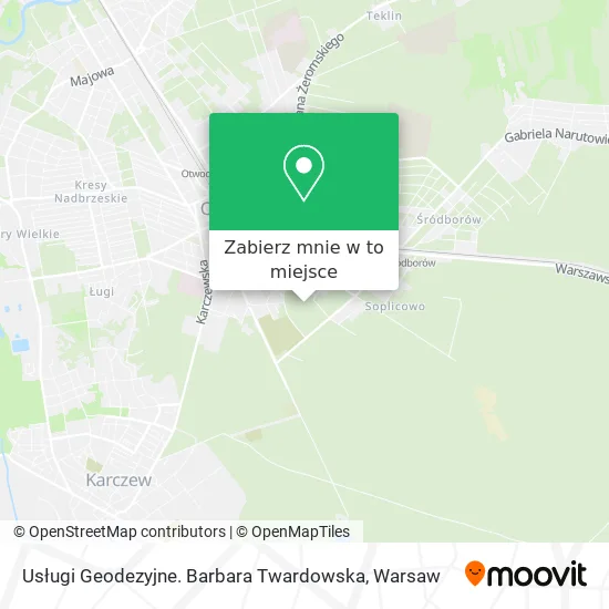 Mapa Usługi Geodezyjne. Barbara Twardowska