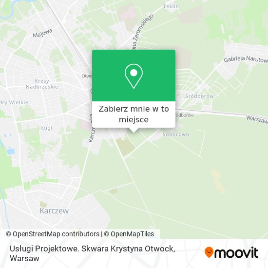 Mapa Usługi Projektowe. Skwara Krystyna Otwock