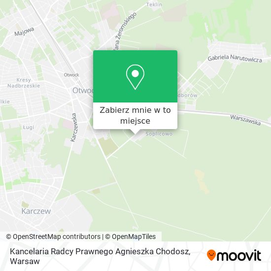 Mapa Kancelaria Radcy Prawnego Agnieszka Chodosz