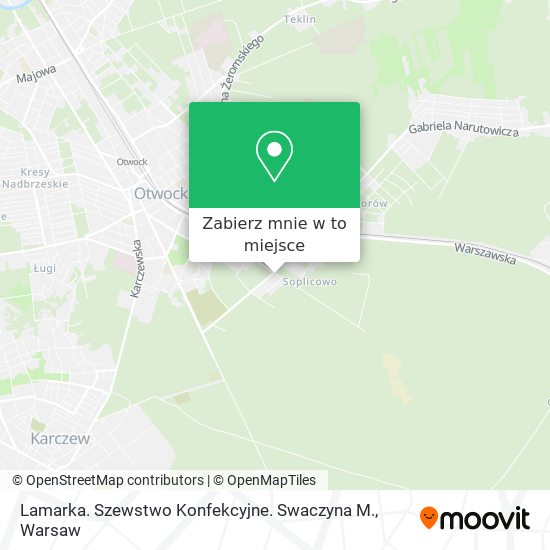 Mapa Lamarka. Szewstwo Konfekcyjne. Swaczyna M.