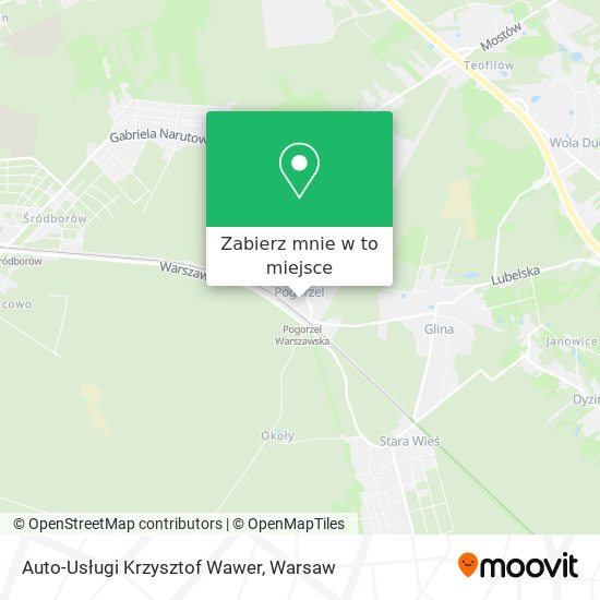 Mapa Auto-Usługi Krzysztof Wawer