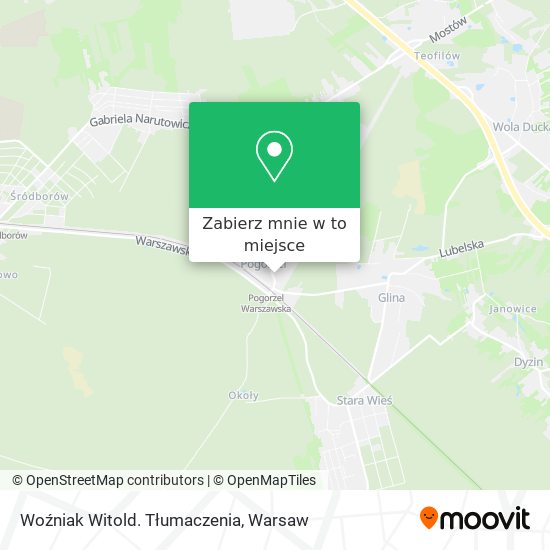 Mapa Woźniak Witold. Tłumaczenia