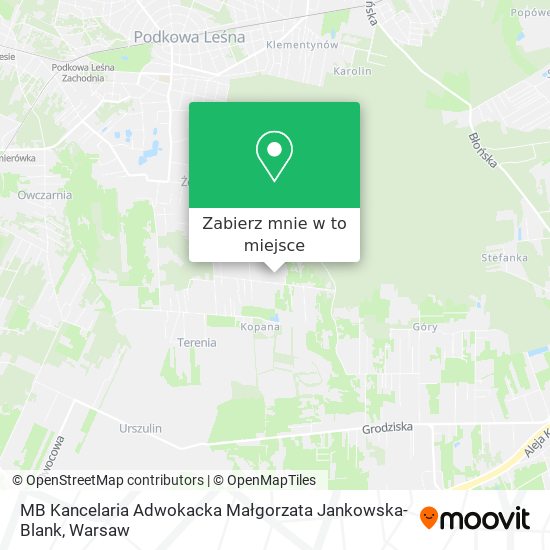 Mapa MB Kancelaria Adwokacka Małgorzata Jankowska-Blank