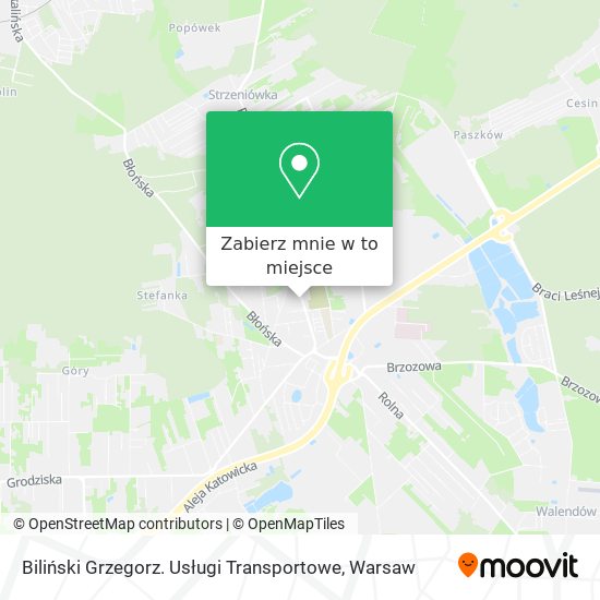 Mapa Biliński Grzegorz. Usługi Transportowe