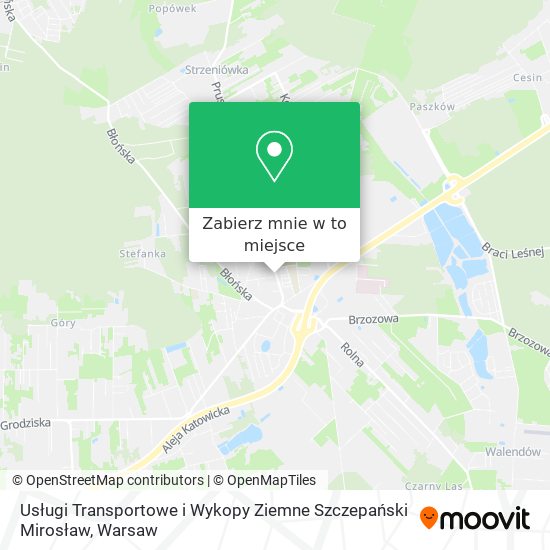 Mapa Usługi Transportowe i Wykopy Ziemne Szczepański Mirosław