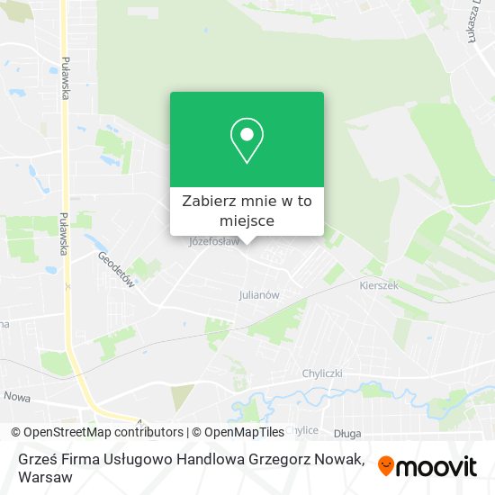 Mapa Grześ Firma Usługowo Handlowa Grzegorz Nowak