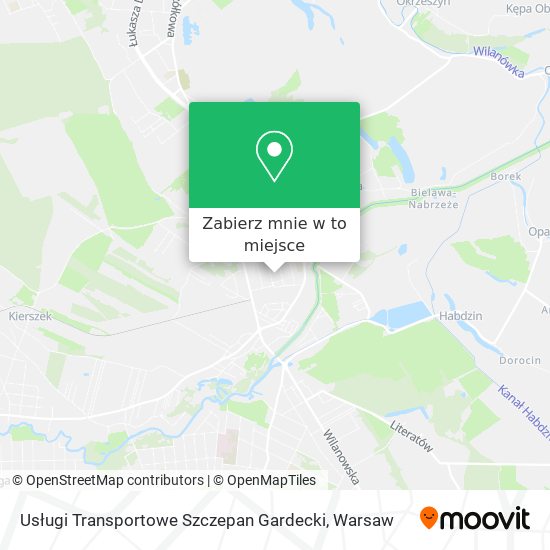 Mapa Usługi Transportowe Szczepan Gardecki