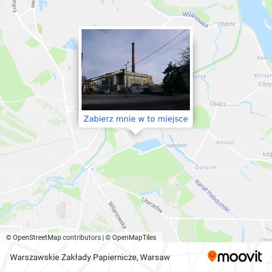 Mapa Warszawskie Zakłady Papiernicze