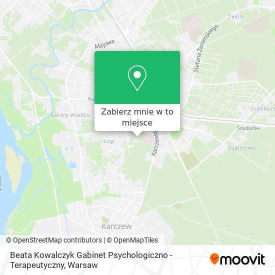 Mapa Beata Kowalczyk Gabinet Psychologiczno - Terapeutyczny