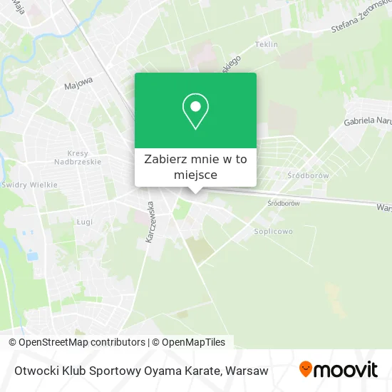 Mapa Otwocki Klub Sportowy Oyama Karate