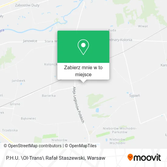 Mapa P.H.U. \Ol-Trans\ Rafał Staszewski