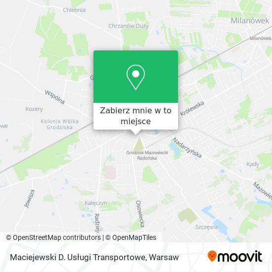 Mapa Maciejewski D. Usługi Transportowe