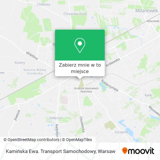 Mapa Kamińska Ewa. Transport Samochodowy