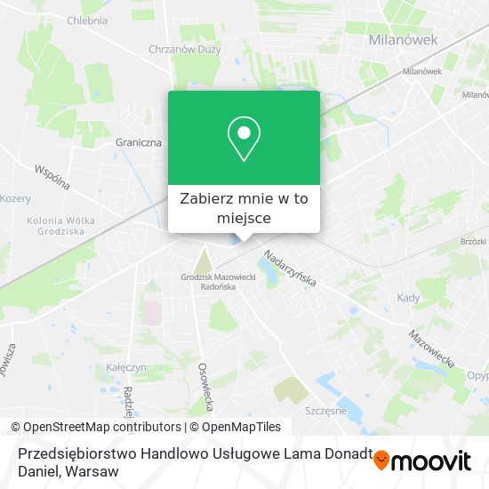 Mapa Przedsiębiorstwo Handlowo Usługowe Lama Donadt Daniel