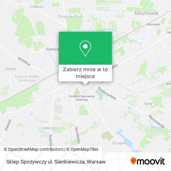 Mapa Sklep Spożywczy ul. Sienkiewicza