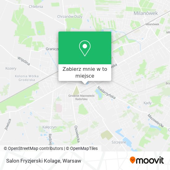 Mapa Salon Fryzjerski Kolage