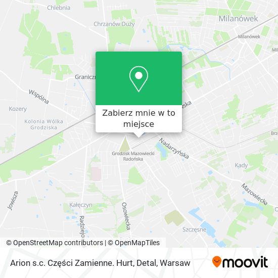 Mapa Arion s.c. Części Zamienne. Hurt, Detal