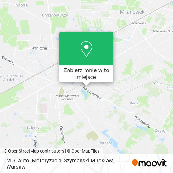 Mapa M.S. Auto. Motoryzacja. Szymański Mirosław