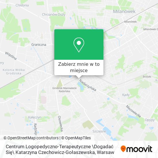 Mapa Centrum Logopedyczno-Terapeutyczne \Dogadać Się\ Katarzyna Czechowicz-Gołaszewska