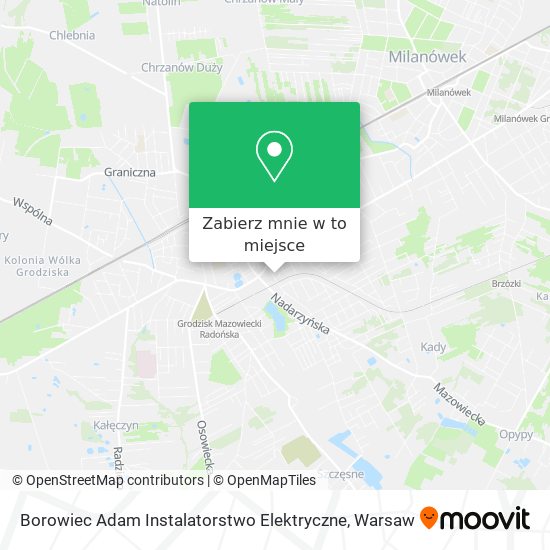 Mapa Borowiec Adam Instalatorstwo Elektryczne