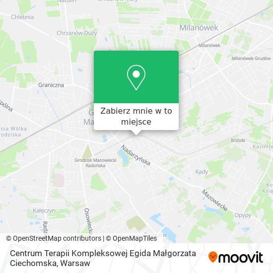 Mapa Centrum Terapii Kompleksowej Egida Małgorzata Ciechomska