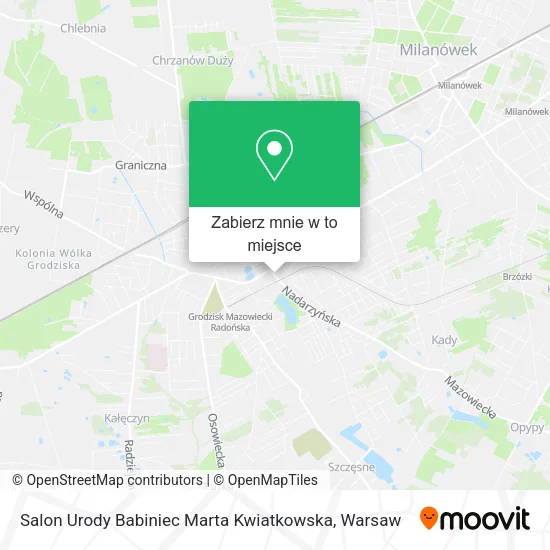 Mapa Salon Urody Babiniec Marta Kwiatkowska