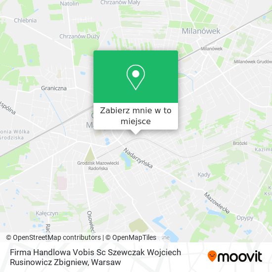 Mapa Firma Handlowa Vobis Sc Szewczak Wojciech Rusinowicz Zbigniew