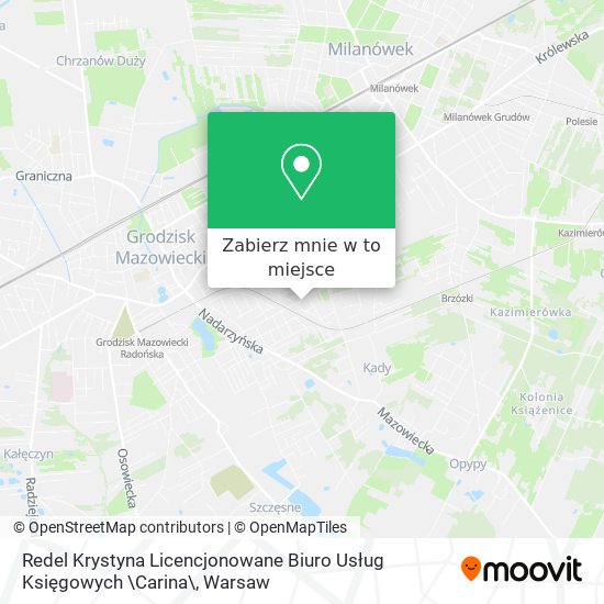 Mapa Redel Krystyna Licencjonowane Biuro Usług Księgowych \Carina\