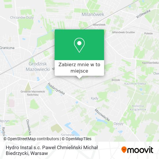 Mapa Hydro Instal s.c. Paweł Chmieliński Michał Biedrzycki