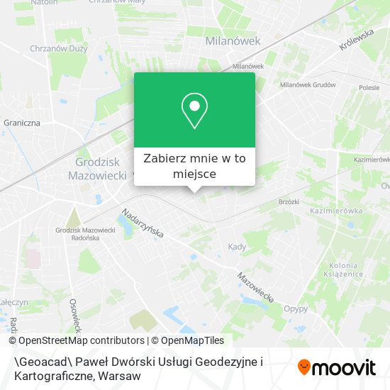 Mapa \Geoacad\ Paweł Dwórski Usługi Geodezyjne i Kartograficzne