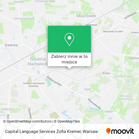 Mapa Capital Language Services Zofia Kremer