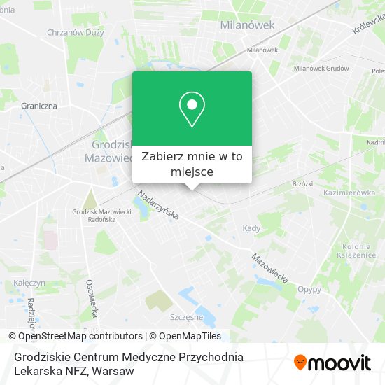 Mapa Grodziskie Centrum Medyczne Przychodnia Lekarska NFZ