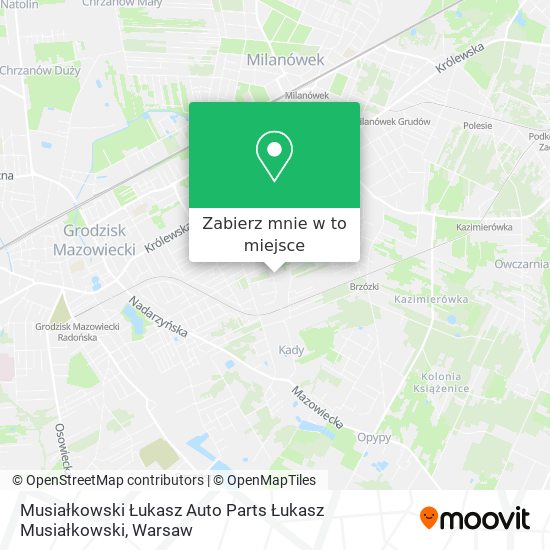 Mapa Musiałkowski Łukasz Auto Parts Łukasz Musiałkowski