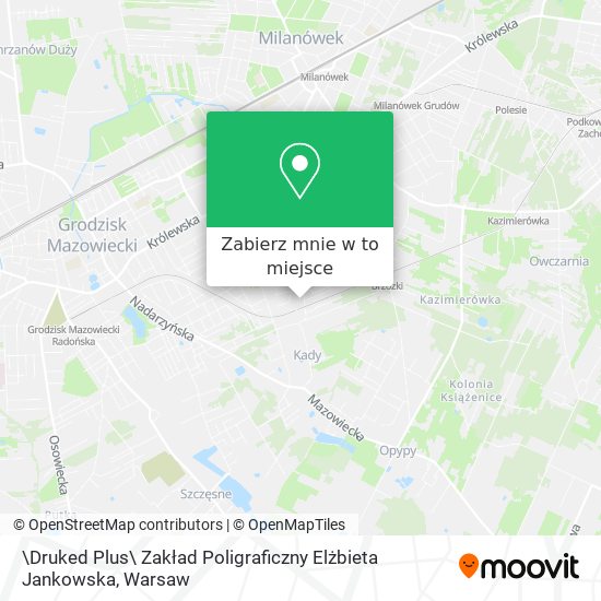 Mapa \Druked Plus\ Zakład Poligraficzny Elżbieta Jankowska