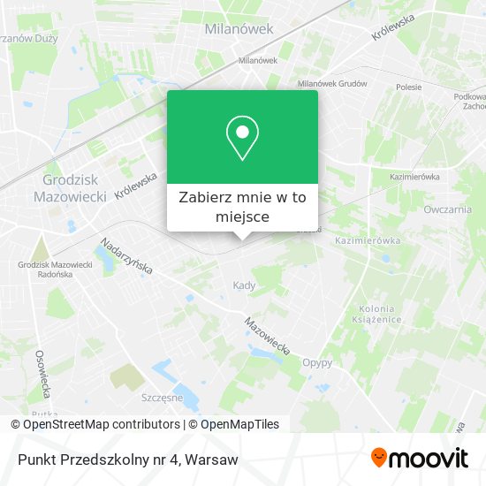 Mapa Punkt Przedszkolny nr 4