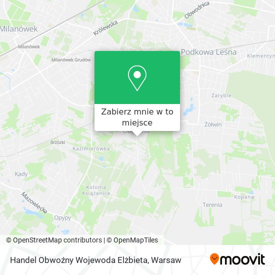 Mapa Handel Obwoźny Wojewoda Elżbieta