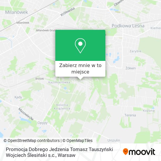 Mapa Promocja Dobrego Jedzenia Tomasz Tauszyński Wojciech Ślesiński s.c.