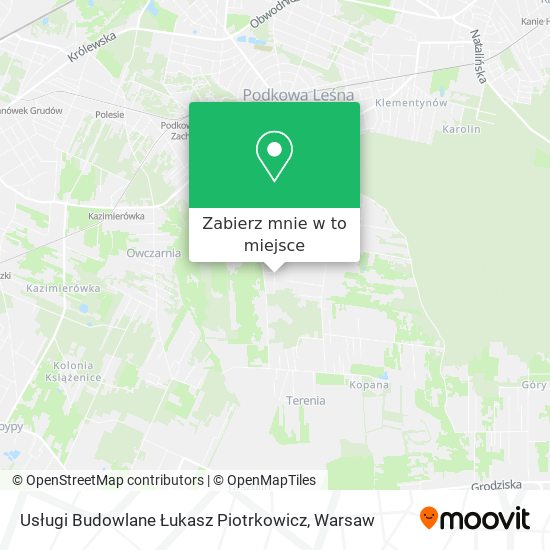 Mapa Usługi Budowlane Łukasz Piotrkowicz