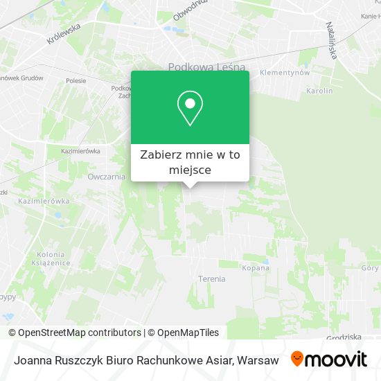 Mapa Joanna Ruszczyk Biuro Rachunkowe Asiar