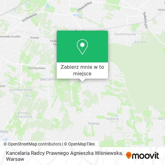 Mapa Kancelaria Radcy Prawnego Agnieszka Wiśniewska