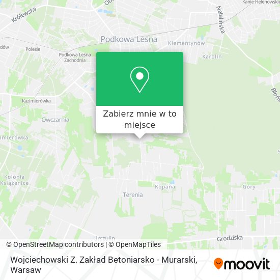 Mapa Wojciechowski Z. Zakład Betoniarsko - Murarski