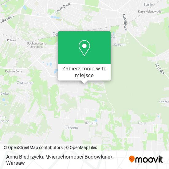 Mapa Anna Biedrzycka \Nieruchomości Budowlane\