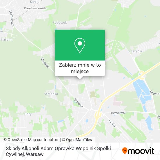 Mapa Sklady Alkoholi Adam Oprawka Wspólnik Spólki Cywilnej