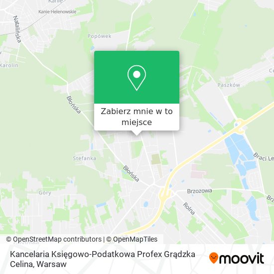 Mapa Kancelaria Księgowo-Podatkowa Profex Grądzka Celina